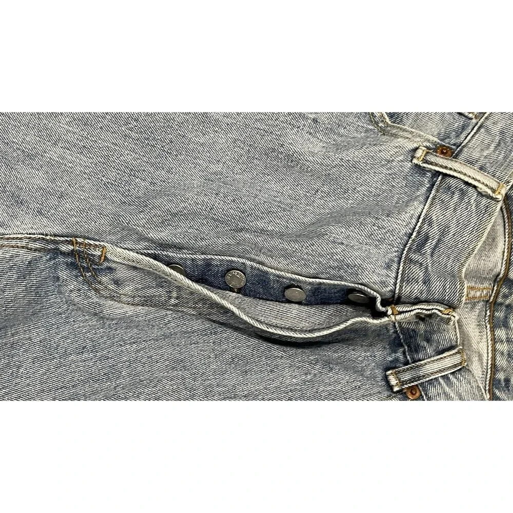Vintage 80s Levi’s 501xx Button Fly Jeans Straight Leg 38x30 Light Wash Denim